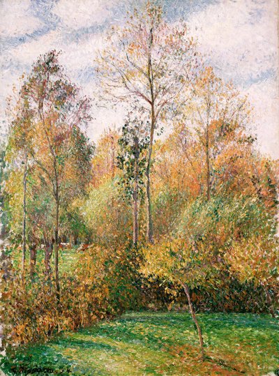 Outono, choupos, Eragny de Camille Jacob Pissarro